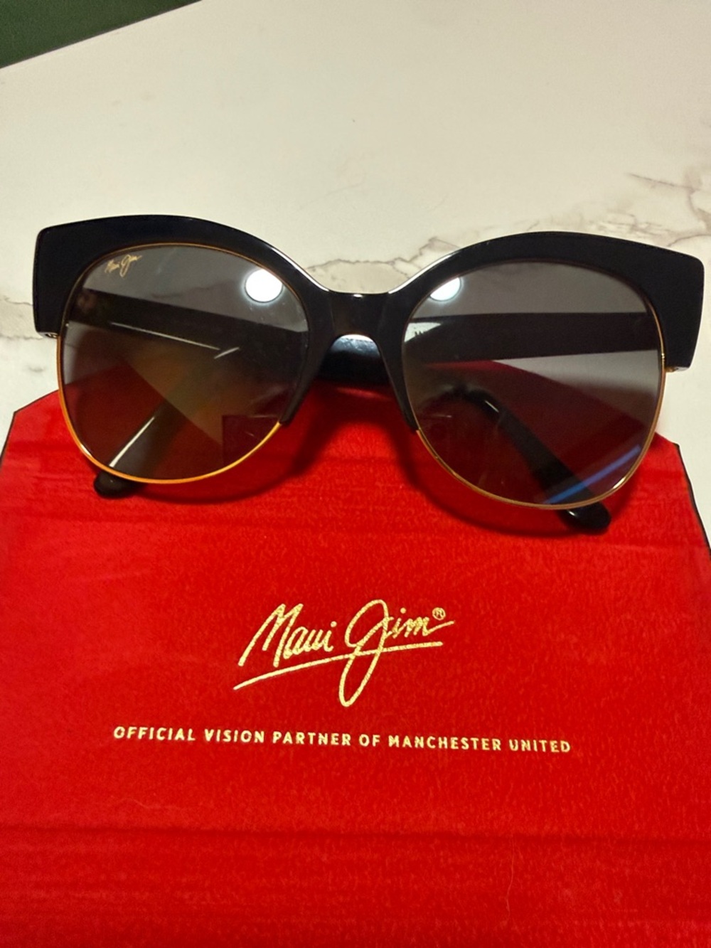Maui Jim Black Cat-Eye Polarized Sunglasses MJ817 - 02 56-20-145